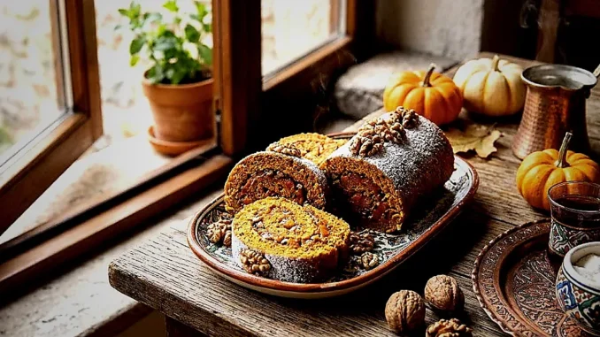 Balkabaklı Havuçlu Rulo Kek Tarifi - KediHaber